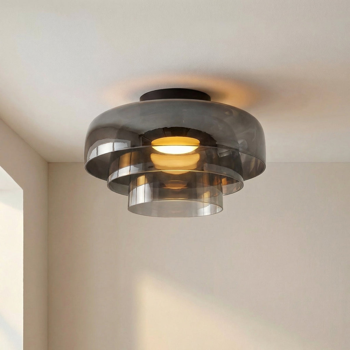 Nordic Bauhaus Glass Layered Ceiling Light