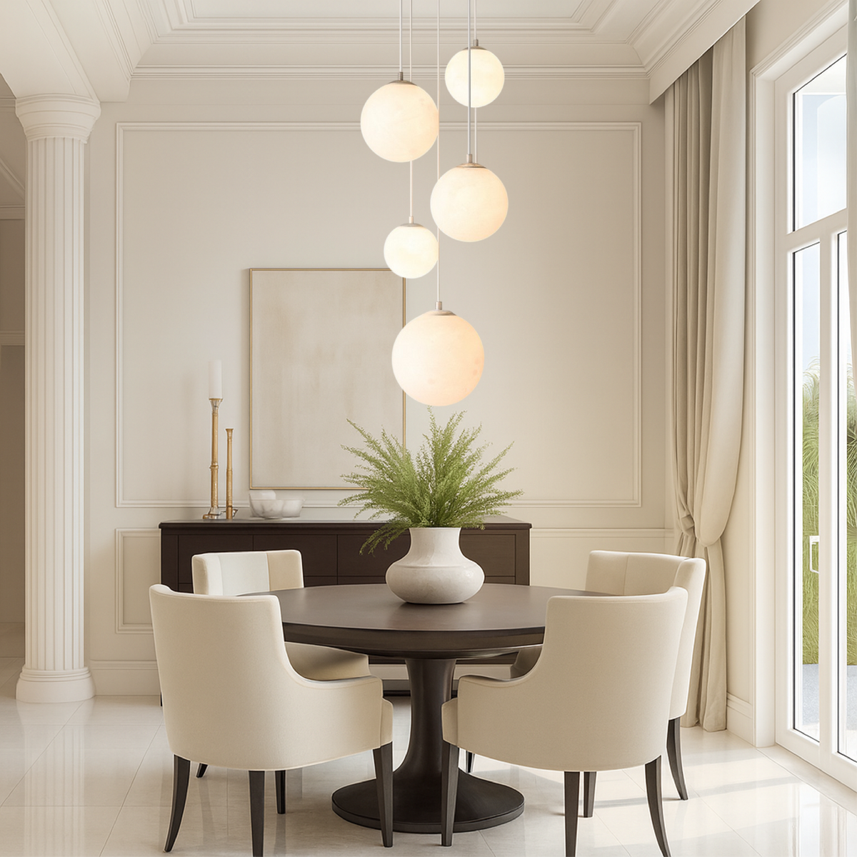 Nordic Moonlamp Staircase Chandelier