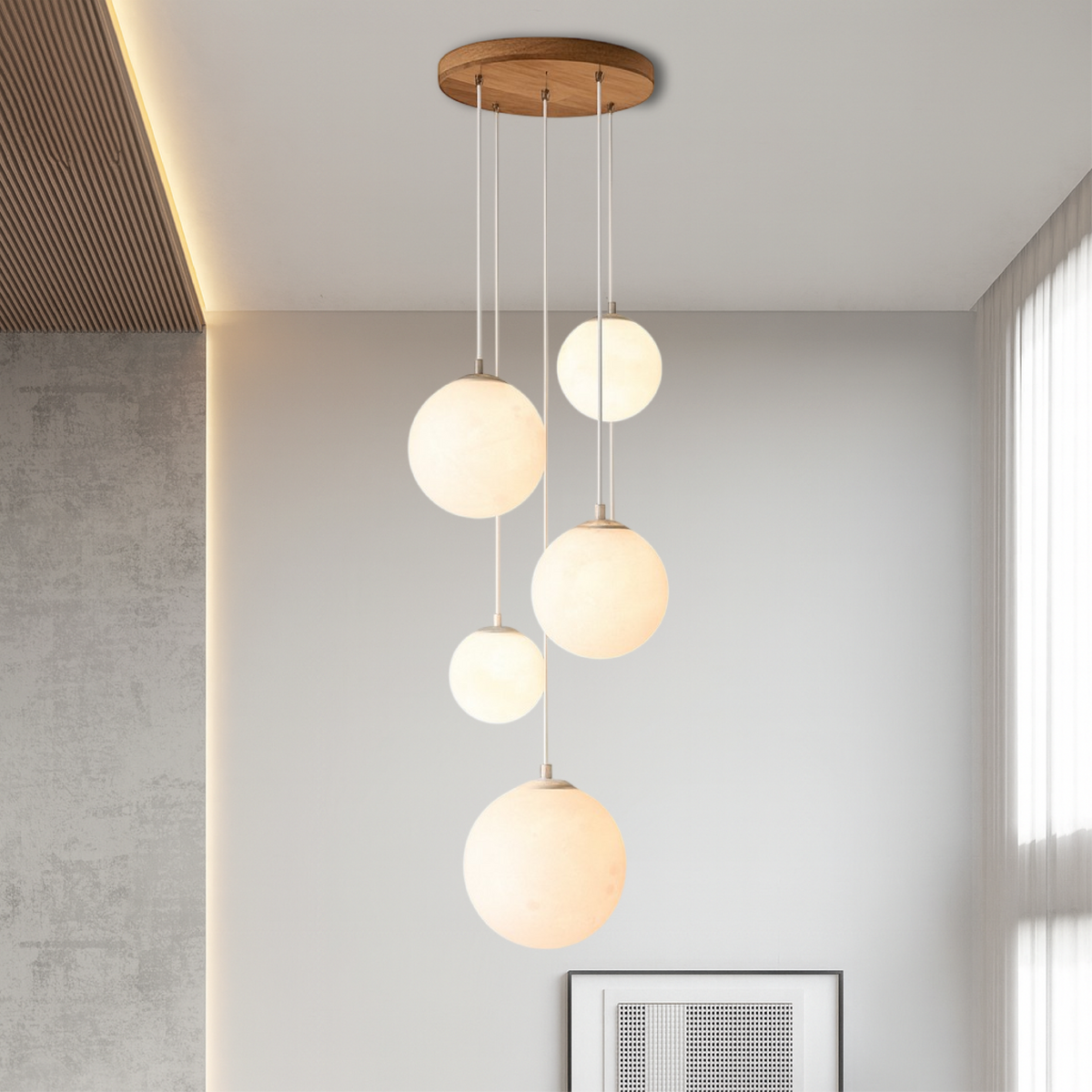 Nordic Moonlamp Staircase Chandelier