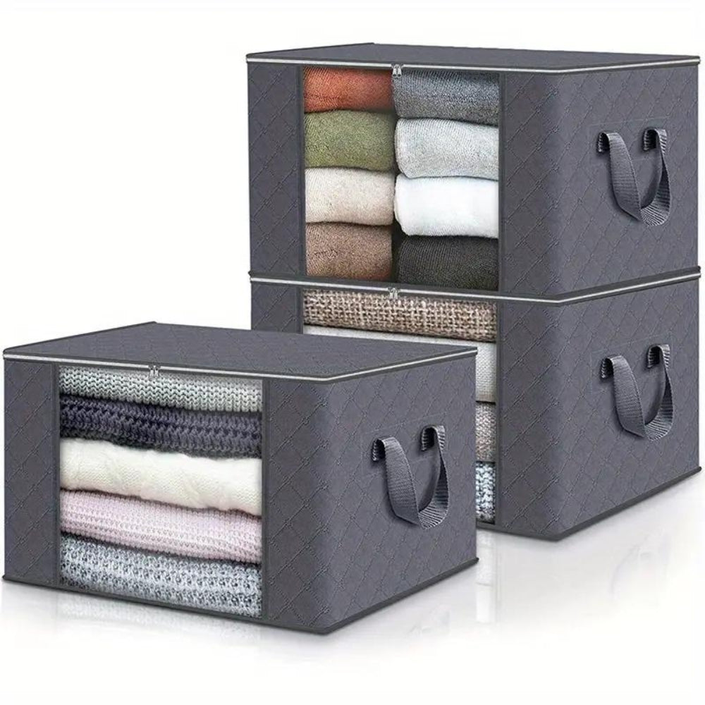Breathable Fabric Clothes Storage Bag – Clear Window and Foldable Design
