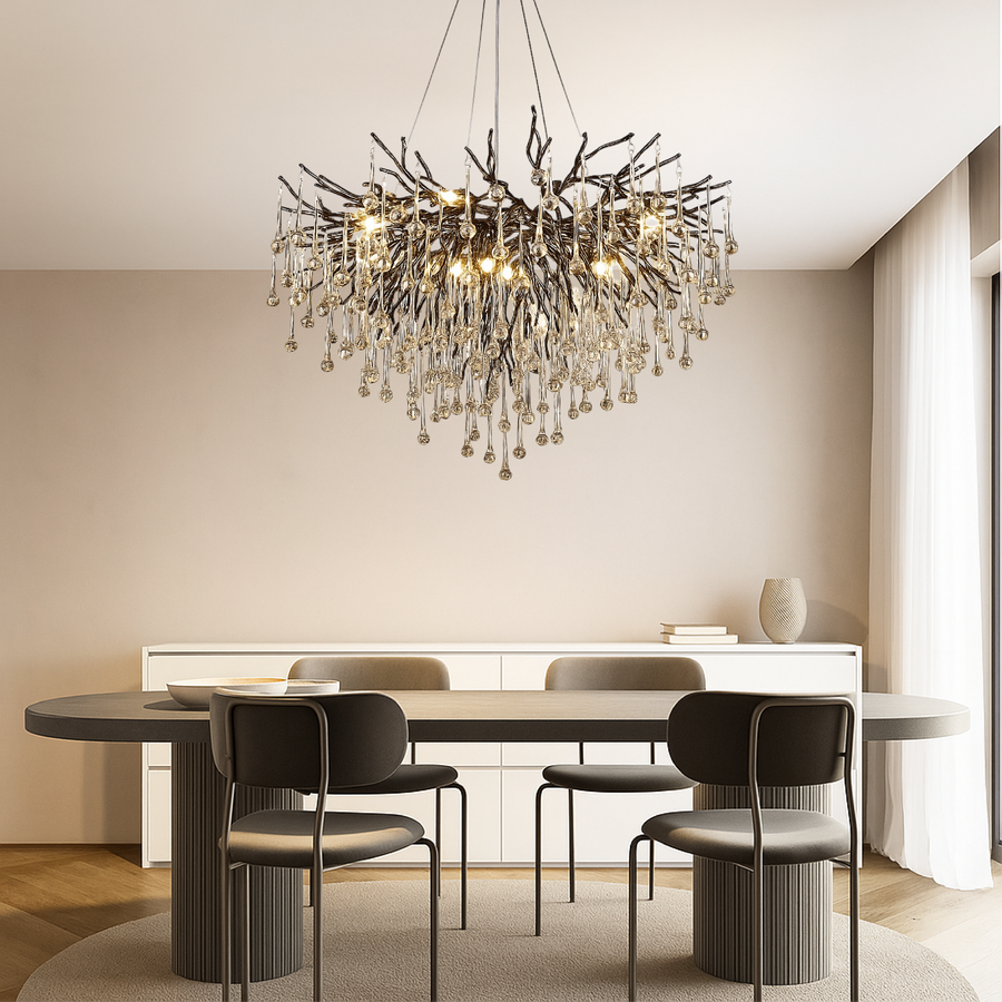 Raindrop Black Chandelier