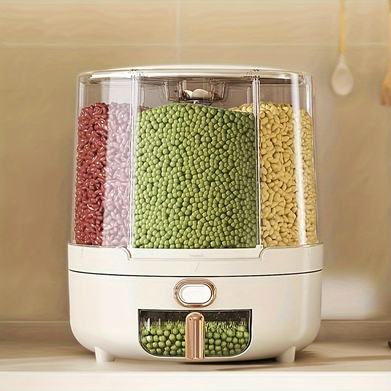 Rotating Food Storage Container with Dispenser