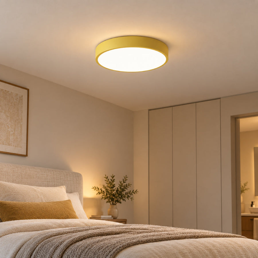 Scandinavian Ceiling Light – Round Design in Multiple Colors with Dimmable LED