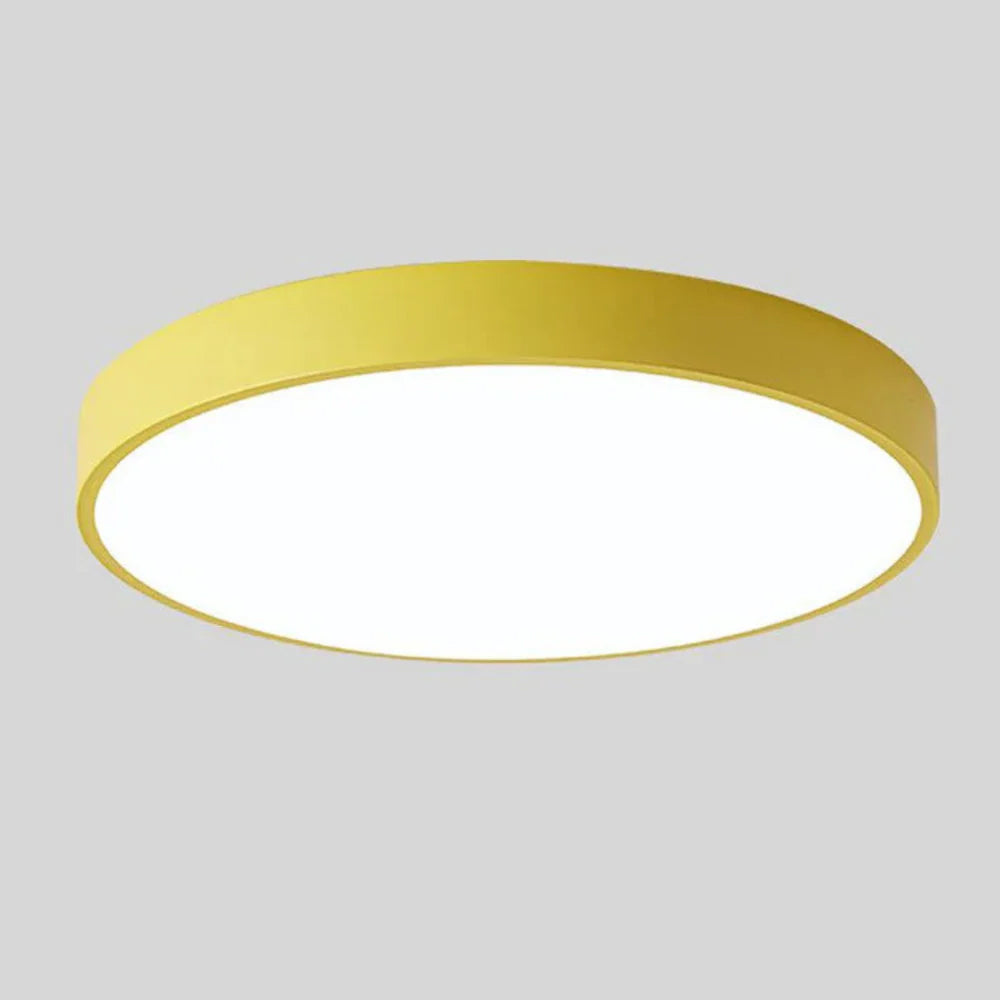 Scandinavian Ceiling Light – Round Design in Multiple Colors with Dimmable LED