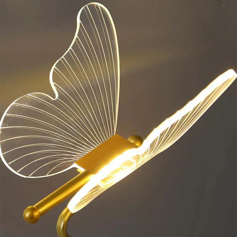 Iron and Acrylic Butterfly Table Lamp – Modern LED Design