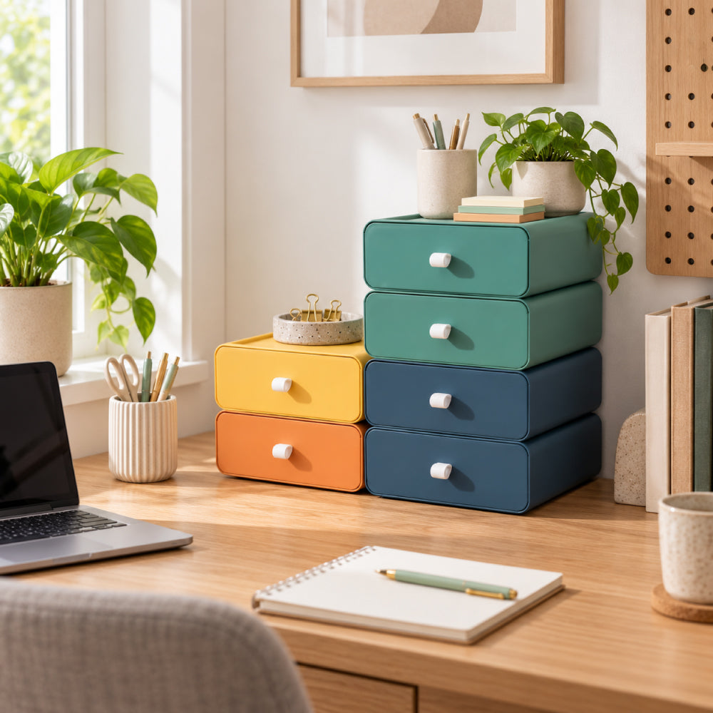 Stackable Plastic Storage Boxes – Space-Saving Colorful Design