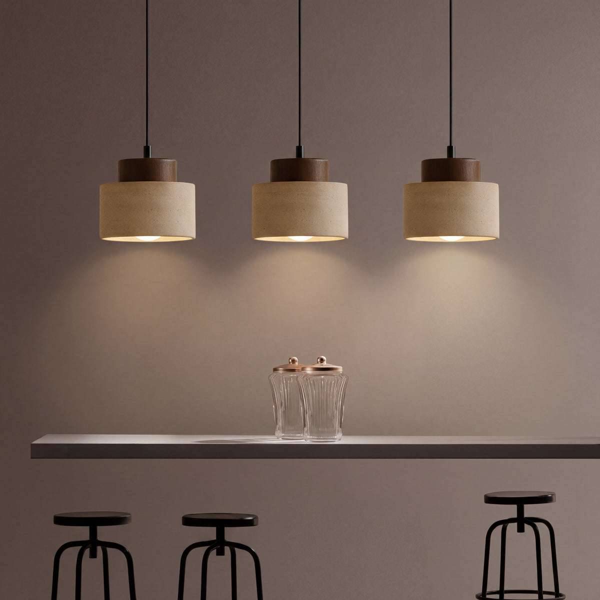 Travertine Stone Pendant Light