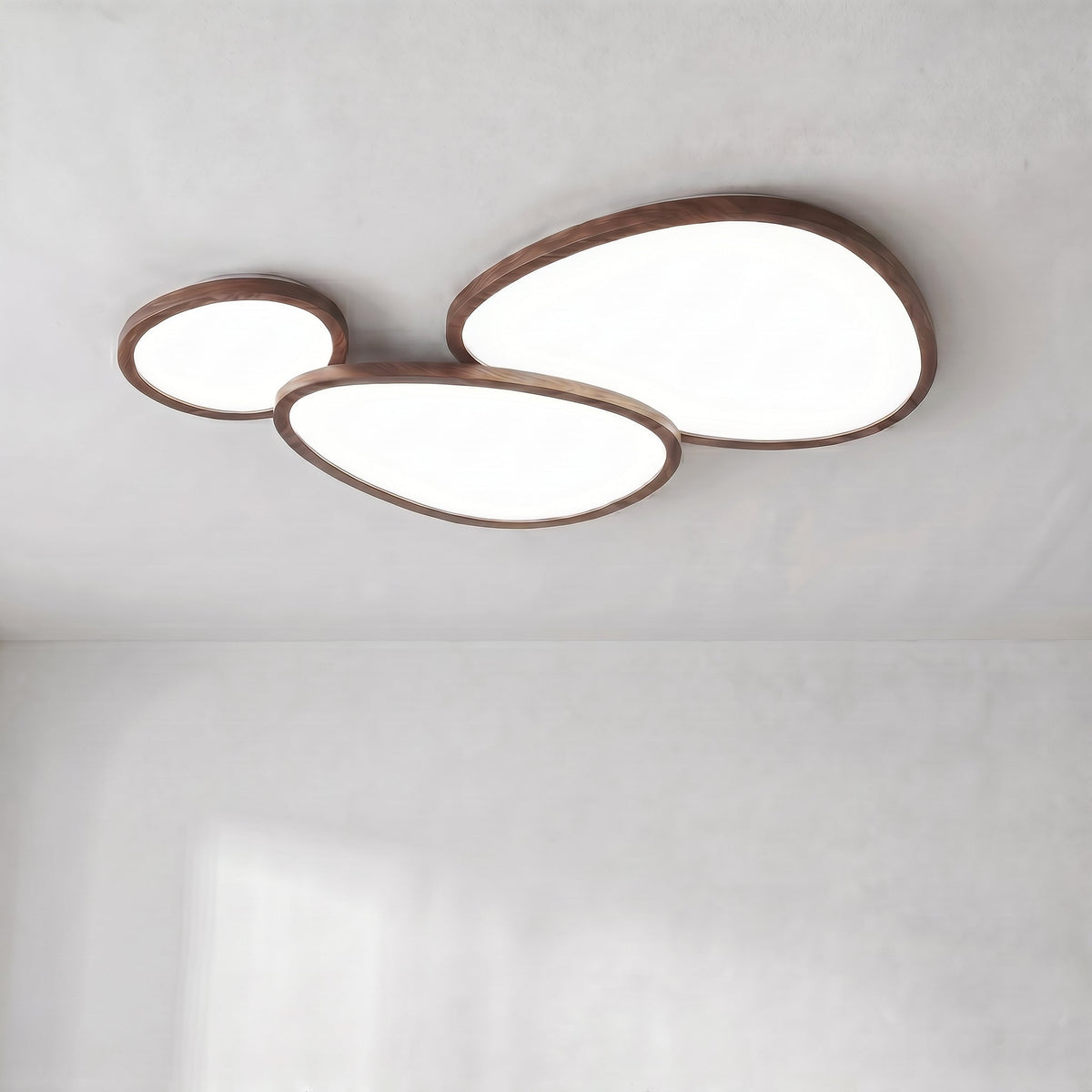 Ultra Thin Dark Wooden Ceiling Light