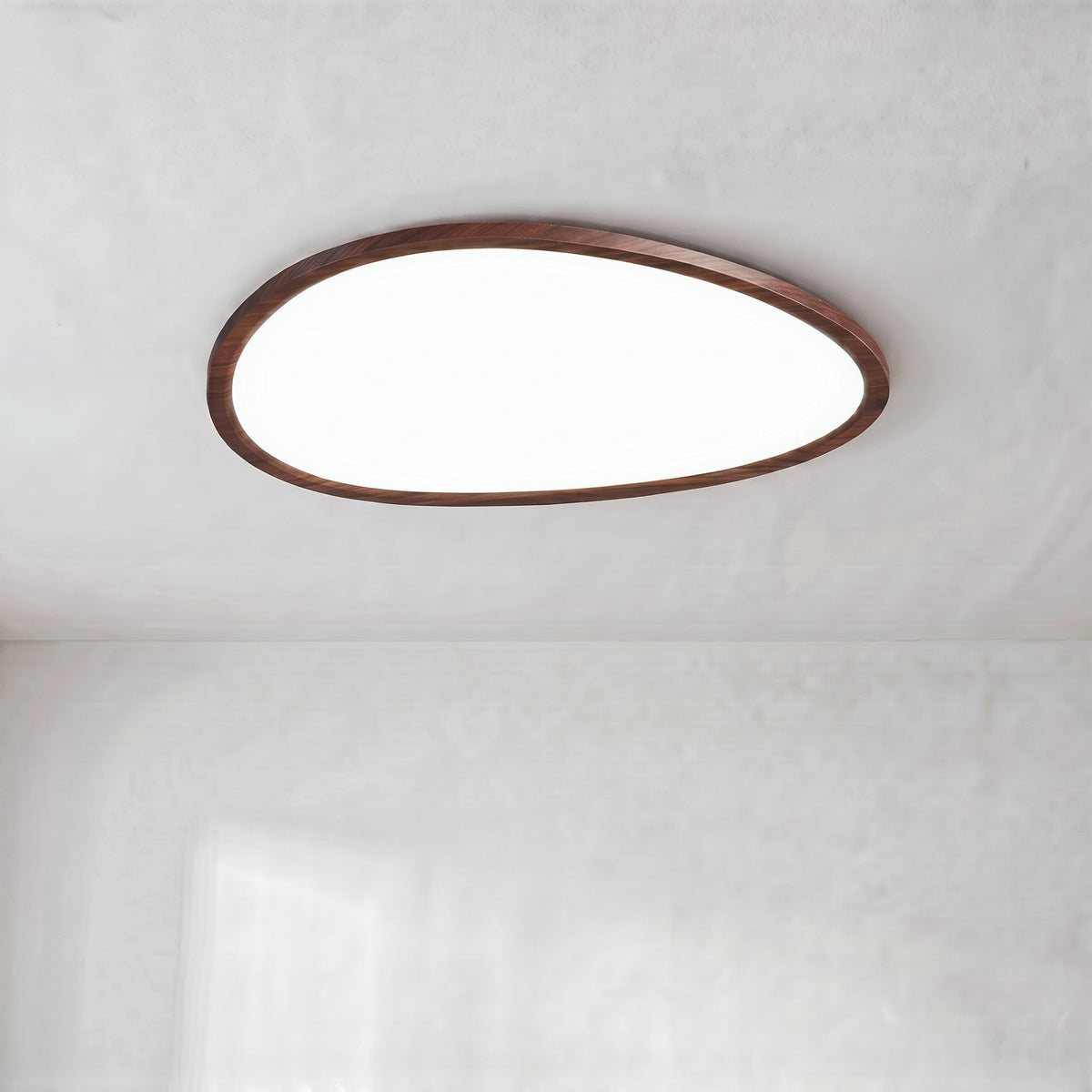 Ultra Thin Dark Wooden Ceiling Light