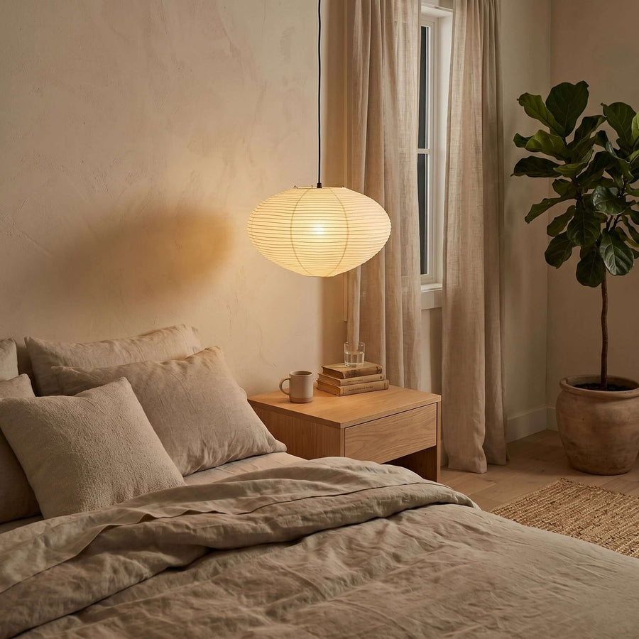 Washi Paper Pendant – Light and Elegant Design with Soft Diffused Light