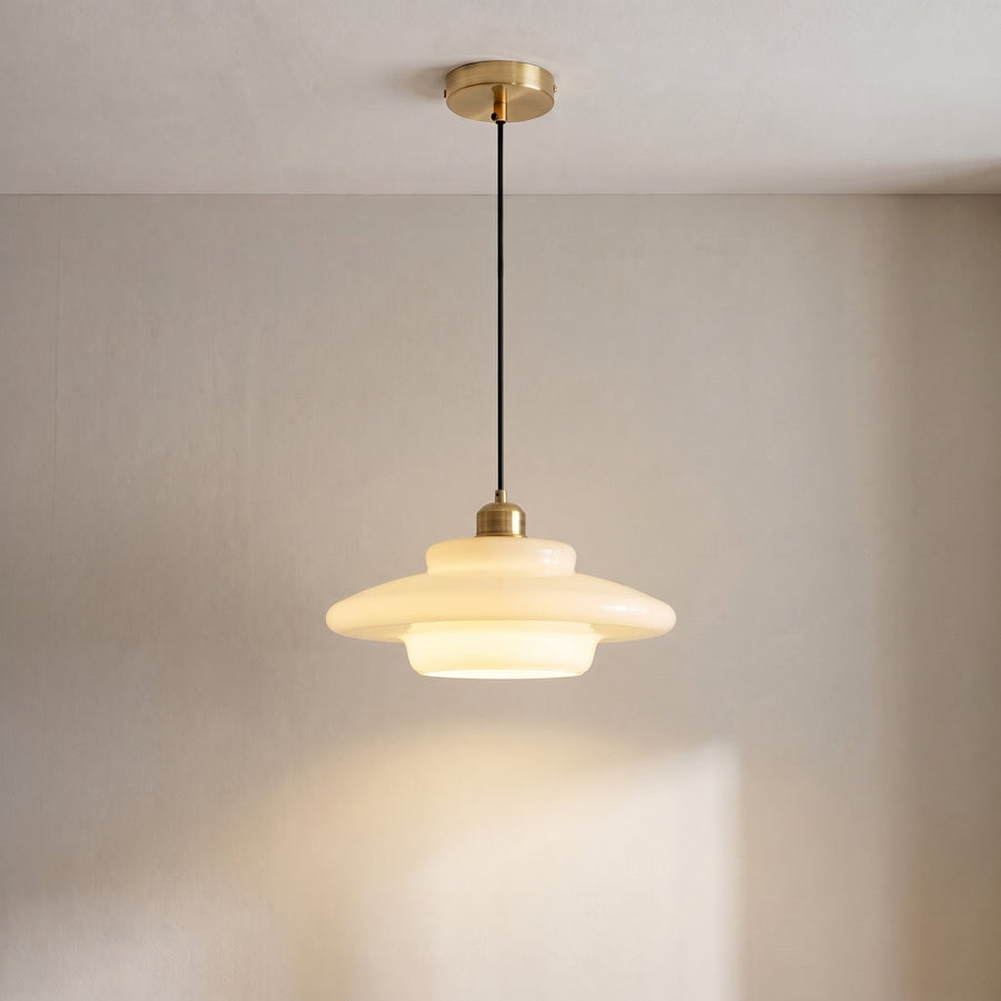 Milky White Glass Pendant Light